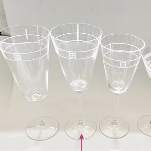 KATE SPADE x LENOX Noel Crystal Wine Goblets, Pair